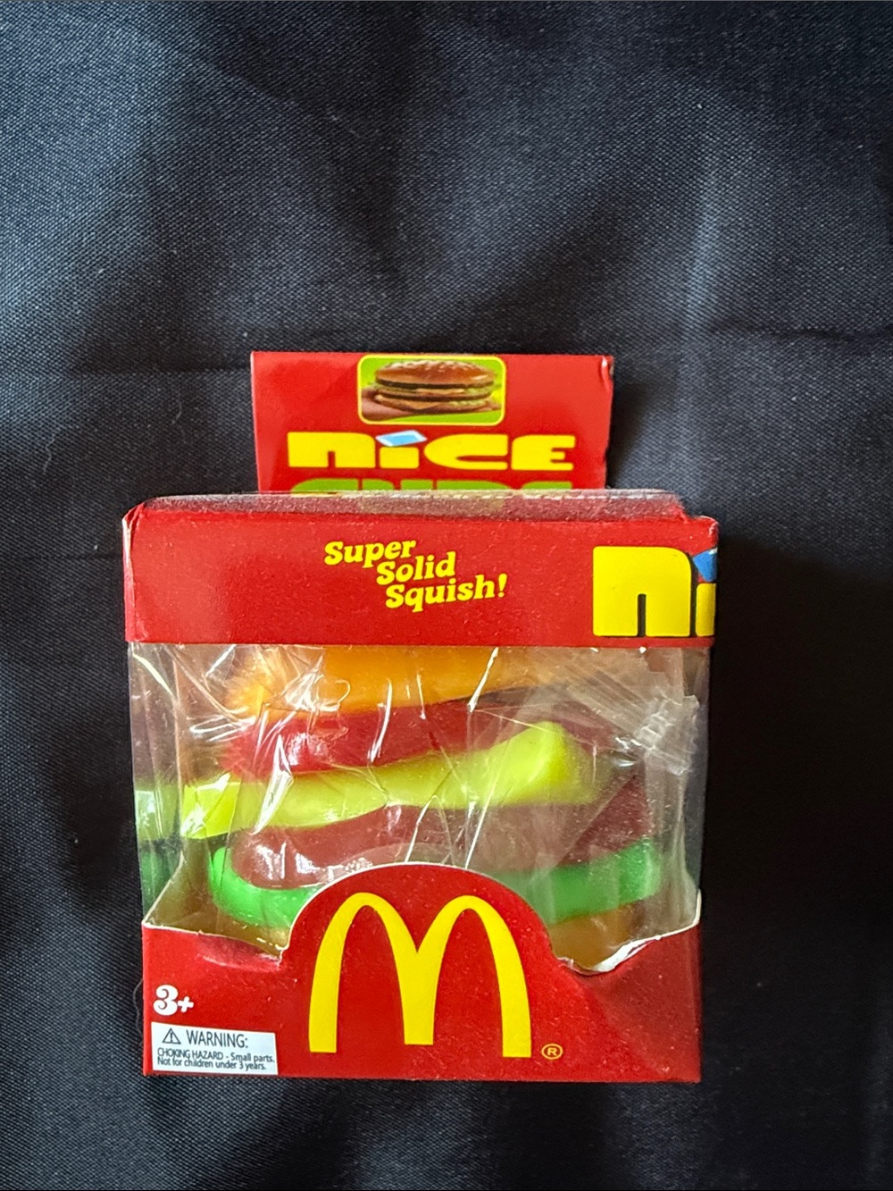 McDonald's Kids Burger Squish Toy - Red, Yellow & Green